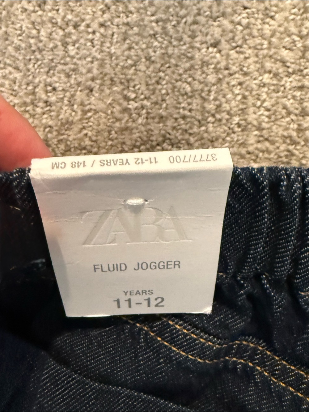 ZARA Girls Fluid Jogger Wide Leg Jeans – Size 11–12 Years (148 cm) – NWT - Picture 4 of 5